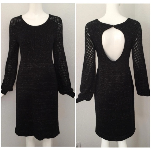 Marc by Marc Jacobs Sparkle Knit Sweater Dress Cut Out Back Wool Angora Sz S - Picture 1 of 14